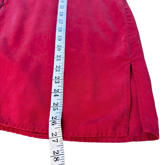 Vintage Y2K Express Silk 100% Button-Up Shirt – Red – Size Large - Picture 12 of 16